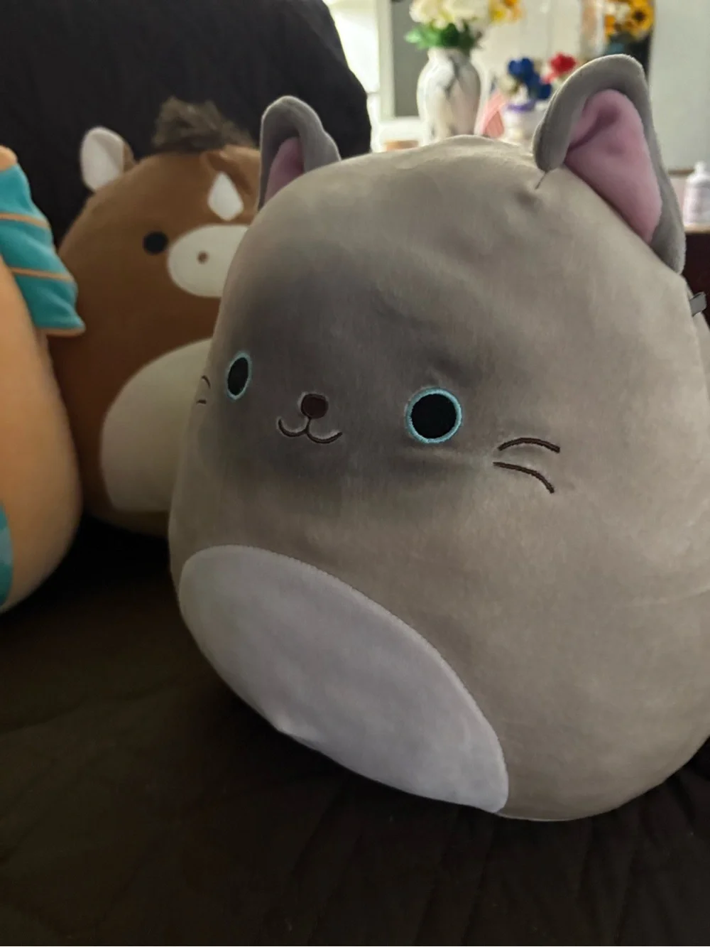 Squishmallows Orange Turquoise Gray Brown Plush Trio